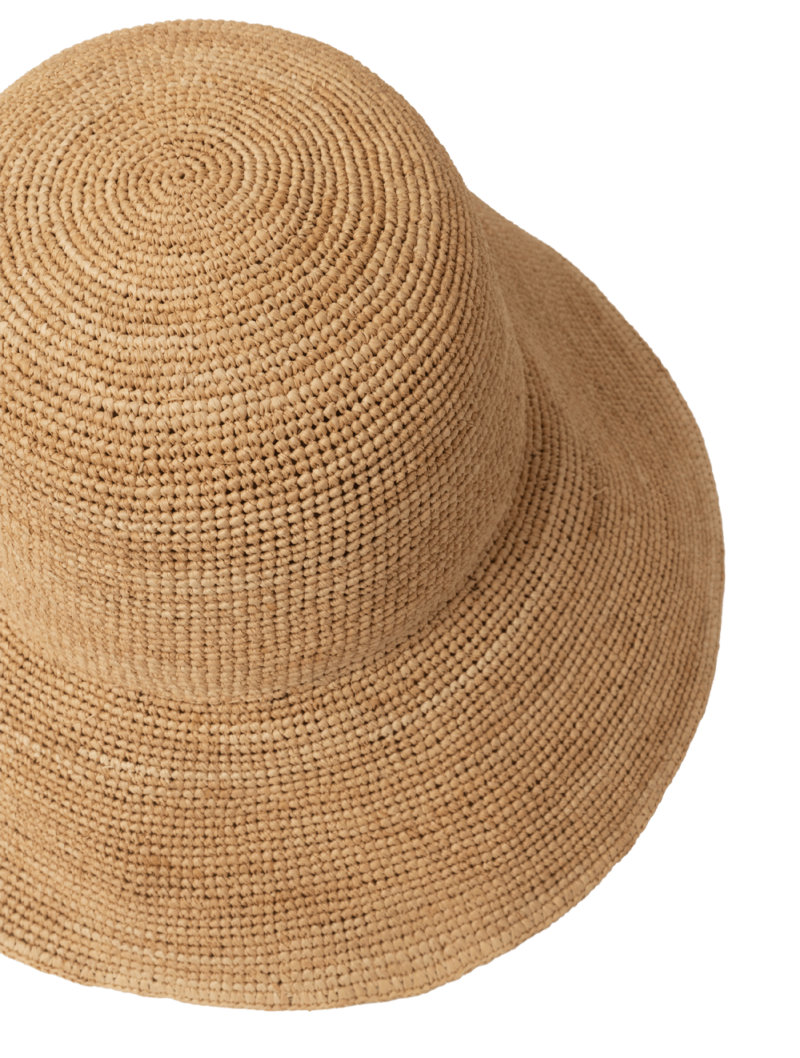 Raffia Bucket hat-taupe_1