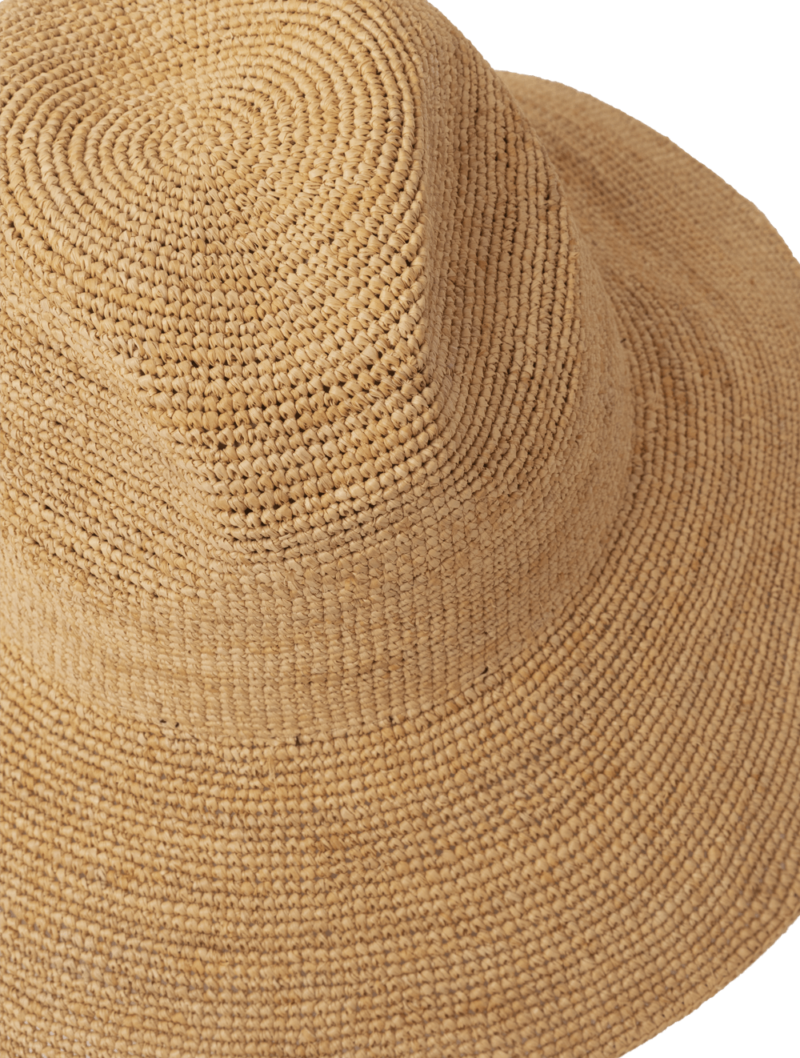Raffia Fedora-taupe